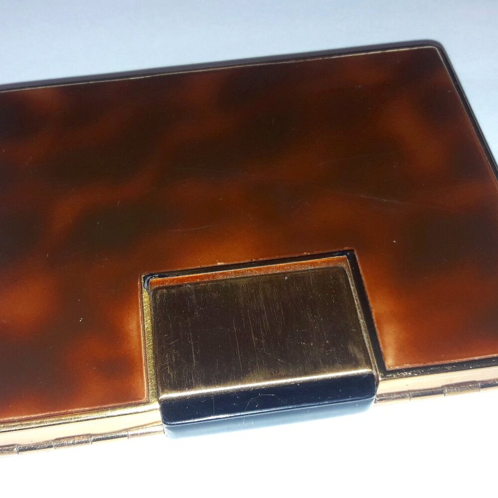Cotillion Cigarette Case Enamel? Bakelite? Vintage Unique Antique US Patented